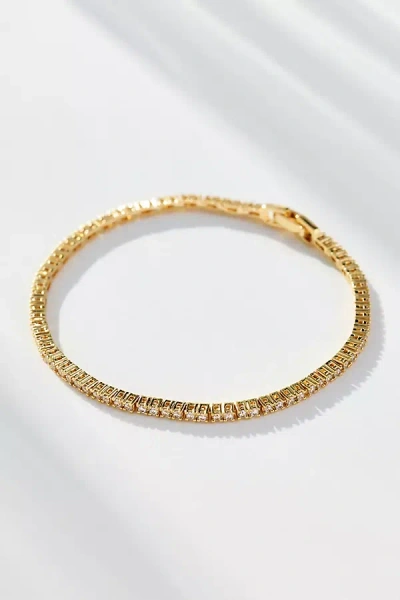 By Anthropologie Crystal Tennis Bracelet In Burgundy