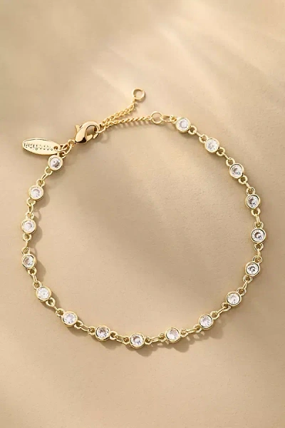 By Anthropologie Crystal Tennis Bracelet In Gold