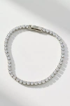 By Anthropologie Crystal Tennis Bracelet In Metallic