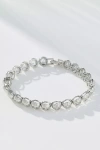 By Anthropologie Crystal Tennis Bracelet In Silver