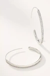 By Anthropologie Crystal Threaded Hoop Earrings
