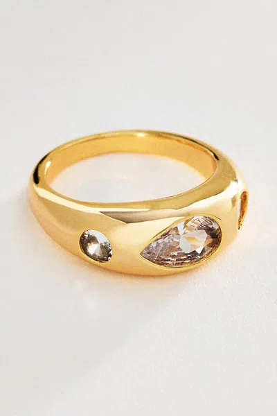 By Anthropologie Crystal Triad Ring In Transparent