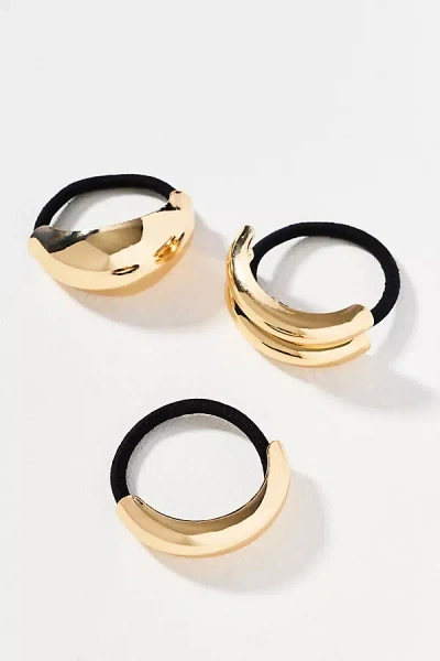 By Anthropologie Cuff Hair Ties, Set Of 3 In Gold