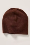 By Anthropologie Cuffless Ribbed Beanie In Brown
