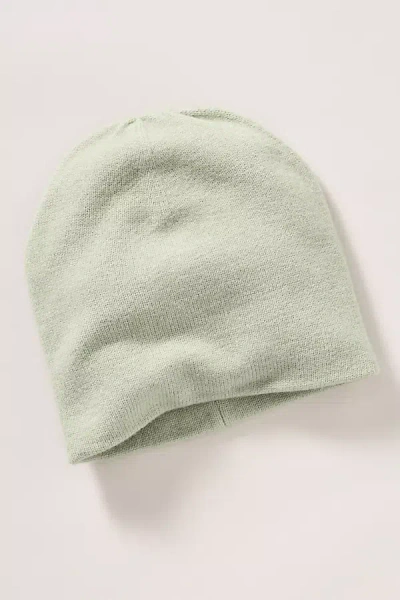 By Anthropologie Cuffless Ribbed Beanie In Green