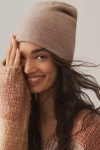 By Anthropologie Cuffless Ribbed Beanie In Neutral