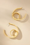 By Anthropologie Curled Hoop Earrings In Gold