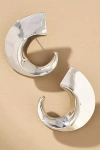 By Anthropologie Curved Metal Post Earrings In Silver