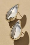 By Anthropologie Curved Teardrop Earrings In Silver