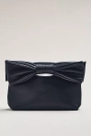 By Anthropologie Cutout Handle Bow Clutch In Black