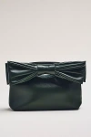 By Anthropologie Cutout Handle Bow Clutch In Green