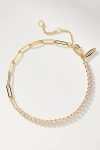 By Anthropologie Dainty Colorful Crystal Bracelet In Gold