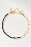 By Anthropologie Dainty Colorful Crystal Bracelet In Gold