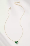 By Anthropologie Dainty Crystal Cluster Necklace In Green