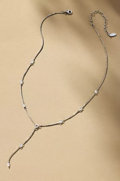 By Anthropologie Dainty Crystal Y-neck Necklace