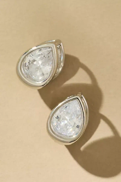 By Anthropologie Dainty Teardrop Post Earrings In Silver