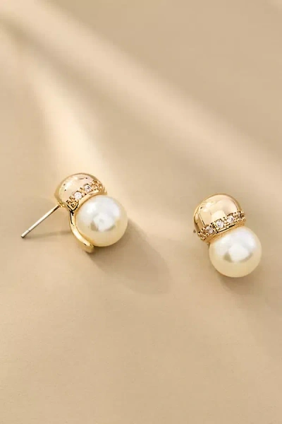 By Anthropologie Dandy Pearl Vintage Earrings In White
