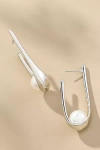 By Anthropologie Dandy Pearl Vintage Hoop Earrings In Silver