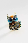 By Anthropologie Dapper Owl Brooch In Multi