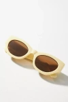 By Anthropologie Daylight Oval Sunglasses In Yellow