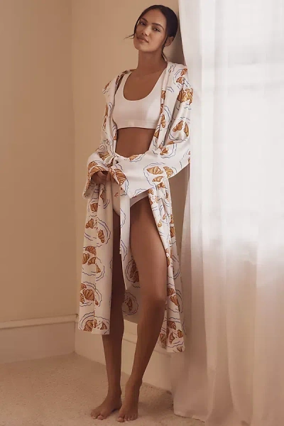 By Anthropologie Dduende Studio X Anthropologie Waffle Robe In White