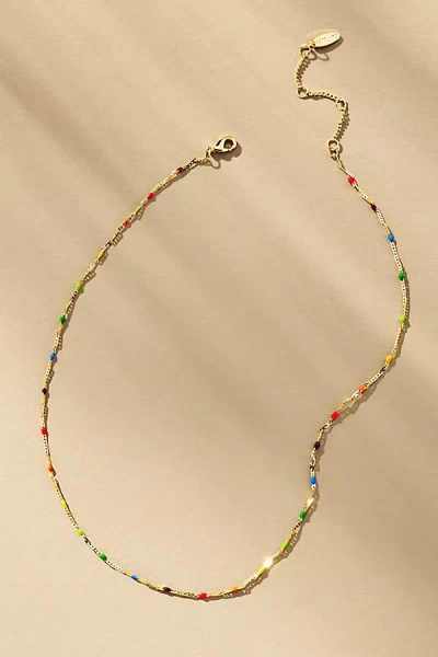 By Anthropologie Delicate Bead Necklace