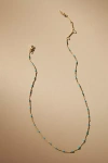 By Anthropologie Delicate Bead Necklace In Blue