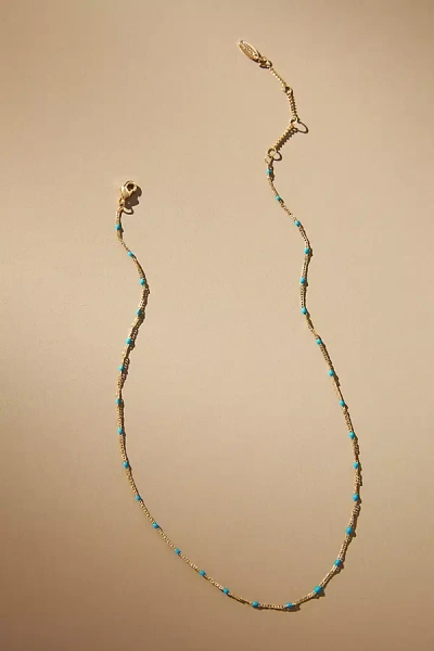 By Anthropologie Delicate Bead Necklace In Gold