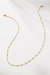 By Anthropologie Delicate Bead Necklace In Blue