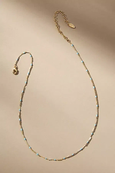 By Anthropologie Delicate Bead Necklace In Gold