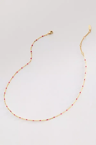 By Anthropologie Delicate Bead Necklace In Gold