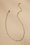 By Anthropologie Delicate Bead Necklace In Green