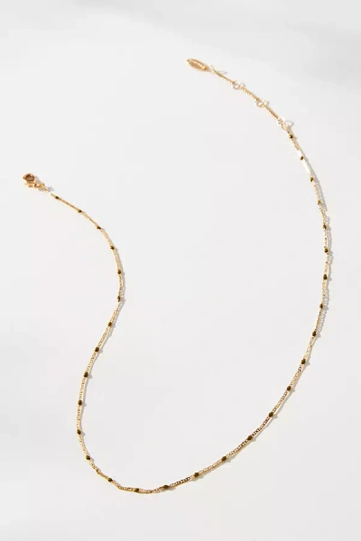 By Anthropologie Delicate Bead Necklace In Green