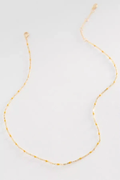 By Anthropologie Delicate Bead Necklace In Gold