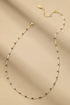 By Anthropologie Delicate Bead Necklace In Purple