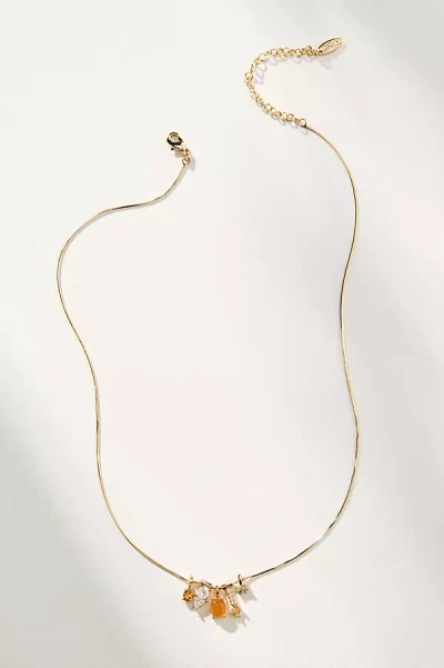 By Anthropologie Delicate Charm Necklace In Orange