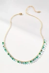 By Anthropologie Delicate Colorful Beaded Necklace In Blue