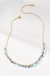 By Anthropologie Delicate Colorful Beaded Necklace In Gray