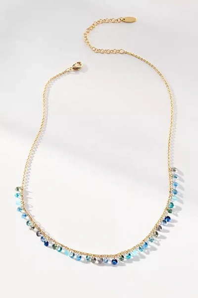 By Anthropologie Delicate Colorful Beaded Necklace In Gray