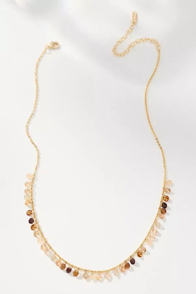 By Anthropologie Delicate Colorful Beaded Necklace In Multi