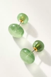 By Anthropologie Delicate Colorful Glassy Post Earrings In Green