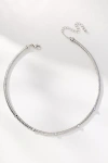 By Anthropologie Delicate Crystal Collar Necklace In Silver
