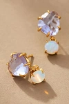 By Anthropologie Delicate Crystal Double Drop Earrings In White