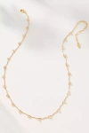 By Anthropologie Delicate Crystal Necklace In Gold