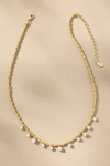 By Anthropologie Delicate Crystal Necklace In Gold