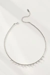 By Anthropologie Delicate Crystal Necklace In Silver