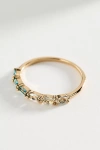 By Anthropologie Delicate Crystal Stone Ring In Gold