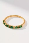 By Anthropologie Delicate Crystal Stone Ring In Green