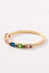 By Anthropologie Delicate Crystal Stone Ring In Multi