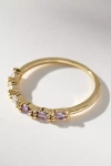 By Anthropologie Delicate Crystal Stone Ring In Purple